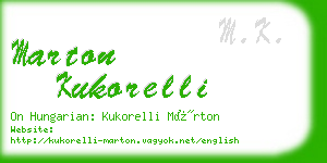 marton kukorelli business card